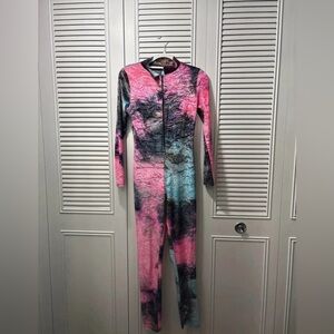 Rare Black Milk Velvet Crinkle Jumpsuit, Space Multi (8/10)